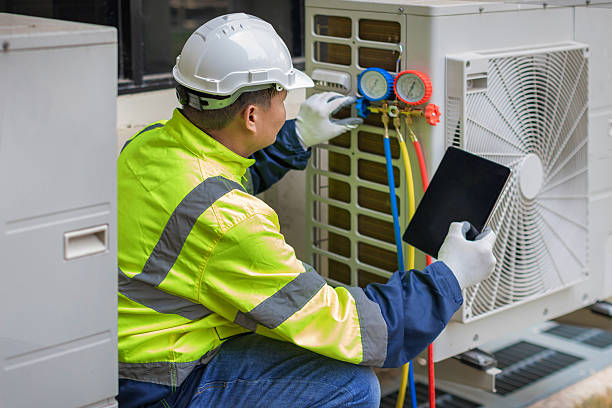Professional Hvac Installation technician working in Wareham, MA